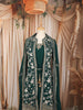 Bottle Green Floral Vine Zari Embroidered Design Georgette Ethnic Gown with Matching Dupatta