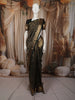Bottle Green Floral Vine Zari Woven Design Pure Kanchipuram Silk Saree with Paisley Zari Border