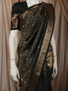 Bottle Green Floral Vine Zari Woven Design Pure Kanchipuram Silk Saree with Paisley Zari Border