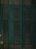 Bottle Green Floral Woven Design Pure Tussar Saree with Zari Border