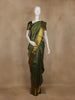 Bottle Green Floral Woven Pure Kanchipuram Silk Saree