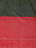 Bottle Green Floral Woven Pure Kanchipuram Silk Saree With Zari Border