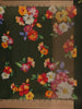 Bottle Green Floral Woven Tussar Silk Saree - Diadem