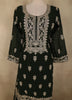 Bottle Green Floral Zari Embroidered Design Georgette Palazzo Suit with Dupatta