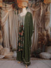 Bottle Green Floral Zari Embroidered Design Georgette Palazzo Suit with Dupatta