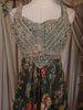Bottle Green Floral Zari Embroidered Design Georgette Palazzo Suit with Dupatta