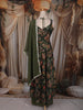 Bottle Green Floral Zari Embroidered Design Georgette Palazzo Suit with Dupatta
