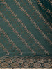 Bottle Green Floral Zari Embroidered and Stone Embellished Design Georgette Saree