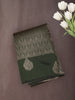 Bottle Green Floral Zari Woven Design Art Silk Saree