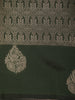 Bottle Green Floral Zari Woven Design Art Silk Saree
