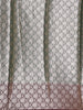 Bottle Green Floral Zari Woven Design Tussar Saree with Contrast Maroon Border