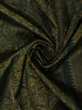 Bottle Green Floral and Paisley Zari Woven Design Pure Kanchipuram Silk Saree with Zari Border