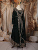 Bottle Green Floral sequins and Zardozi Embroidered Design Georgette Mastani  Gown with Dupatta