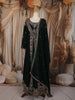 Bottle Green Floral sequins and Zardozi Embroidered Design Georgette Mastani  Gown with Dupatta