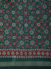 Bottle Green Geometric Printed Design Chiffon Casual Saree with Zari Border