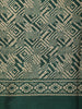 Bottle Green Geometric Printed Design Mixed Cotton Fancy Saree