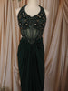 Bottle Green Heavy Beads and Zardozi Embroidered Design Georgette Ready To Wear Saree