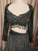 Bottle Green Heavy Sequins and Beads Embroidered Design Net Bridal Lehenga with Matching Dupatta