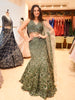 Bottle Green Heavy Sequins and Beads Embroidered Design Net Mermaid Party Wear Lehenga with Contrast Dupatta