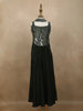 Bottle Green Heavy Sequins and Beads Embroidered Design Satin Kids Palazzo Suit with Choker  Dupatta
