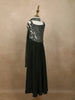 Bottle Green Heavy Sequins and Beads Embroidered Design Satin Kids Palazzo Suit with Choker  Dupatta