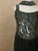 Bottle Green Heavy Sequins and Beads Embroidered Design Satin Kids Palazzo Suit with Choker  Dupatta