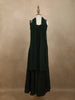 Bottle Green Heavy Sequins and Beads Embroidered Design Satin Kids Palazzo Suit with Choker  Dupatta