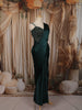 Bottle Green Heavy Sequins and Beads Embroidered Design Satin Ready To Wear Saree