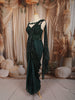 Bottle Green Heavy Silver Beads Embroidered Design Chiffon Ready to Wear Party Saree with Matching Designer Blouse