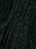 Bottle Green Heavy Silver Beads Embroidered Design Chiffon Ready to Wear Party Saree with Matching Designer Blouse