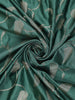 Bottle Green Leaf Woven Banarasi Silk Saree