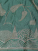 Bottle Green Leaf Woven Banarasi Silk Saree