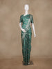 Bottle Green Leaf Woven Banarasi Silk Saree