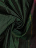 Bottle Green Mini Checked Woven Design Kanchipuram Silk Saree with Contrast Zari Border