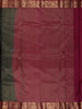 Bottle Green Mini Checked Zari Woven Design Pure Kanchipuram Silk Saree with Contrast Zari Border