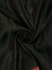 Bottle Green Mini Checked Zari Woven Design Pure Kanchipuram Silk Saree with Contrast Zari Border