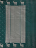 Bottle Green Motif Design Semi Banarasi Silk Saree