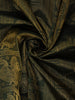 Bottle Green Peacock and Checked Zari Woven Design Pure Kanchipuram Silk Saree with Zari Border