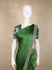 Bottle Green Satin Saree with Designer Border