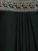 Bottle Green Sequins Design Organza Skirt Top with Dupatta