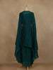 Bottle Green Sequins Design Space Silk Skirt Top with Dupatta