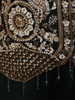 Bottle Green Sequins and Beads Embroidered Design Georgette Palazzo Suit