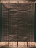 Bottle Green Small Butta Woven Kanchipuram Silk Saree With Copper Zari Border