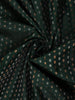 Bottle Green Small Butta Woven Kanchipuram Silk Saree With Copper Zari Border