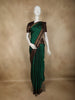 Bottle Green Small Butta Woven Kanchipuram Silk Saree with Zari Border