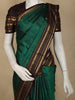 Bottle Green Small Butta Woven Kanchipuram Silk Saree with Zari Border