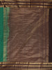 Bottle Green Small Butta Woven Kanchipuram Silk Saree with Zari Border