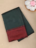 Bottle Green Solid Design Soft Silk Fancy Wear Saree
