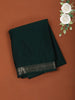 Bottle Green Solid Woven Design Mysore Silk Saree with Zari Border