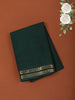 Bottle Green Solid Woven Design Mysore Silk Saree with Zari Border
